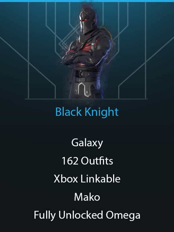 162 Outfits | Black Knight | Omega Fully Unlocked | Xbox Linkable