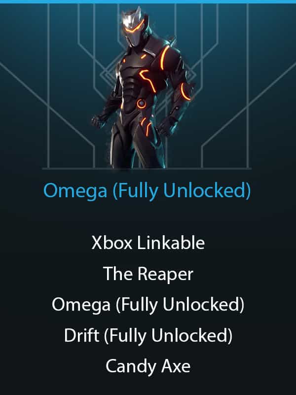 Full Access | Xbox Linkable | Omega Fully Unlocked | The Reaper | 114 Outfits