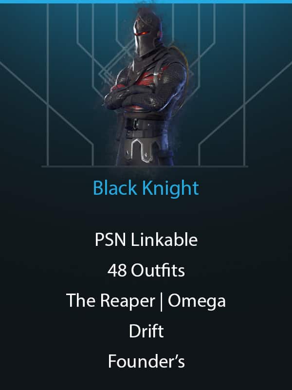 Black Knight | PSN Linkable | 48 Outfits | The Reaper | Omega | Drift | Ragnarok