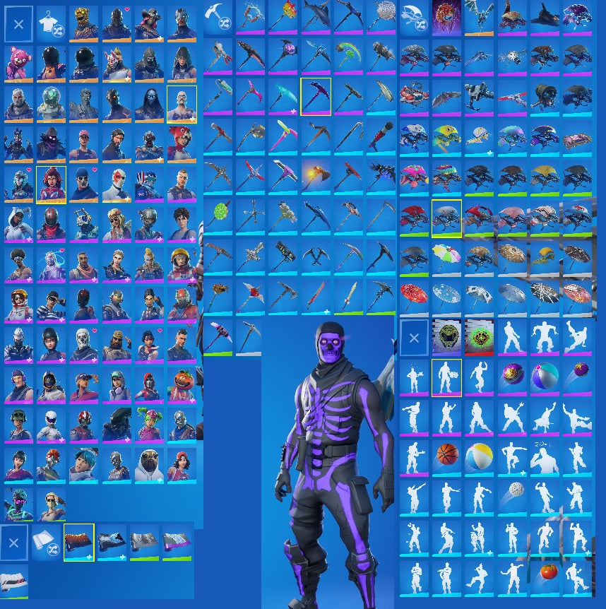 OG Purple Skull Trooper | Xbox Linkable | Galaxy | Black Knight | 72 Outfits