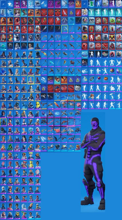Purple Skull Trooper | Black Knight | 185+ Skins | The Reaper | Candy Axe | Mako Glider