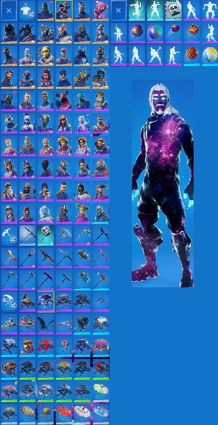 Galaxy | Black Knight | Xbox and PSN Linkable | 70 Outfits | Candy Axe