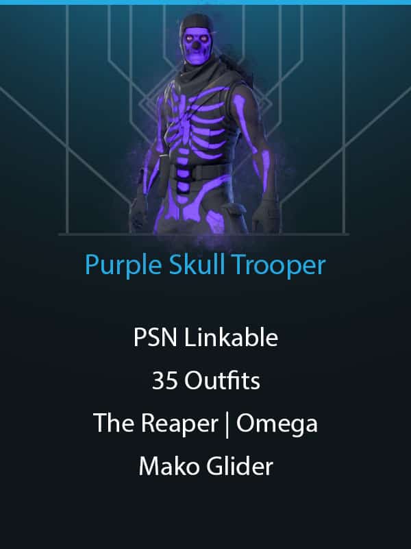 Purple Skull Trooper | PSN Linkable | The Reaper | Omega Fully Unlocked | Drift | Mako