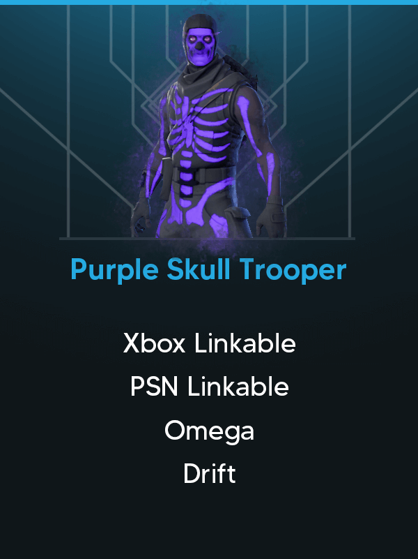 Purple Skull Trooper | Xbox and PSN linkable | Omega Fully Unlocked