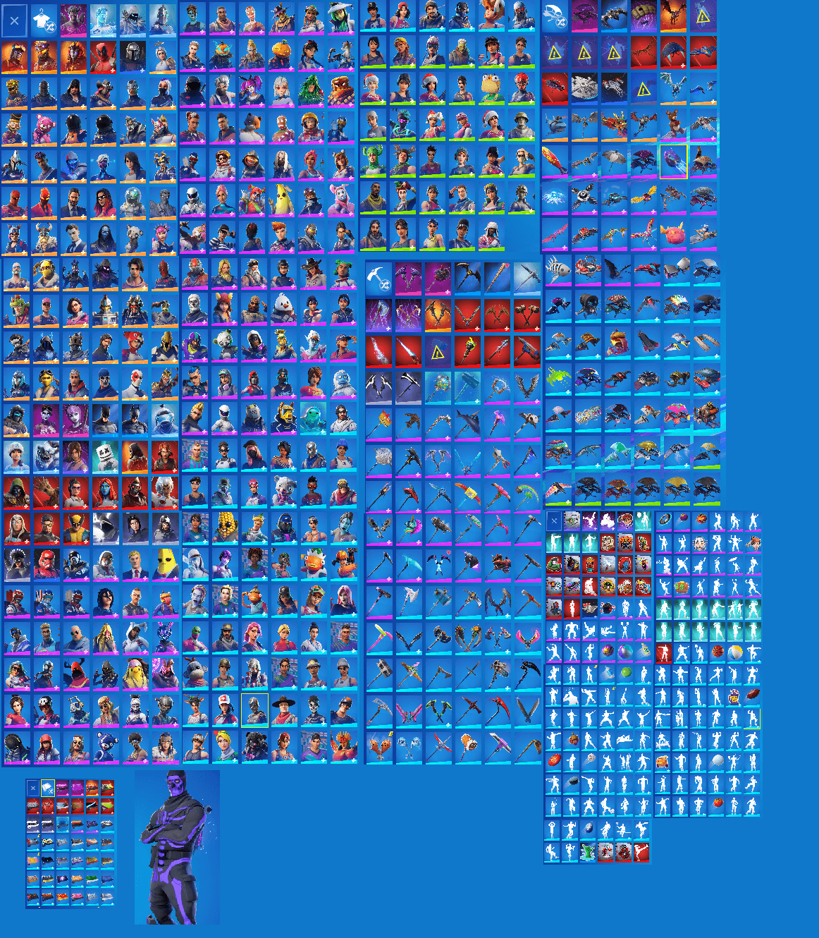 Purple Skull Trooper | 288 Skins | Amazing Skin Collection!