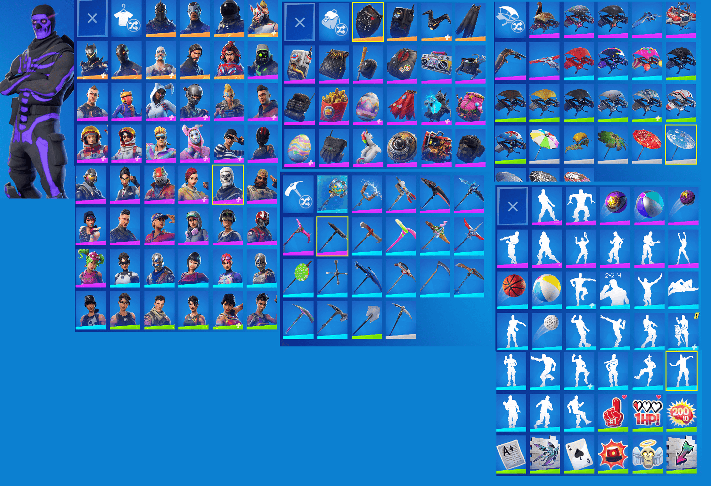 Purple Skull Trooper | Black Knight | 46 Skins | The Reaper | Fully Unlocked Omega and Drift