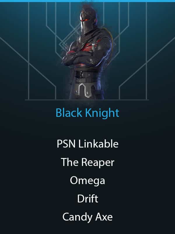 Black Knight | 75 Outfits | The Reaper | Omega | Drift (Fully Unlocked) | Candy Axe