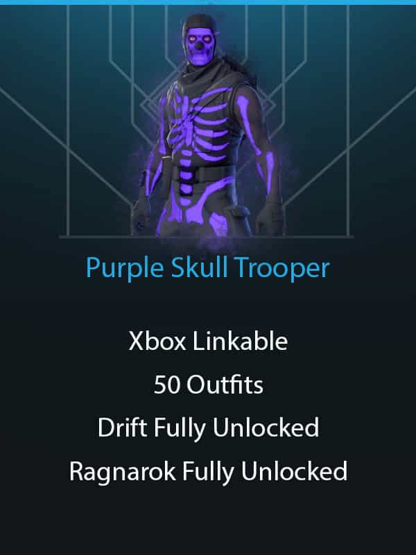 Purple Skull Trooper | Xbox Linkable | 50 Outfits | Drift Fully Unlocked