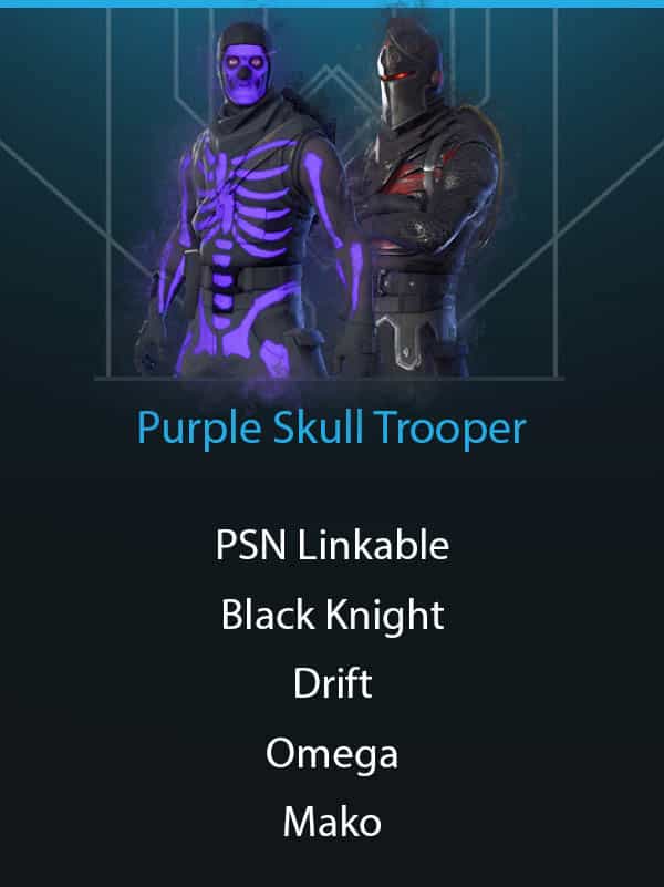 Purple Skull Trooper | Black Knight | 40 Outfits | Drift | Ragnarok | Omega