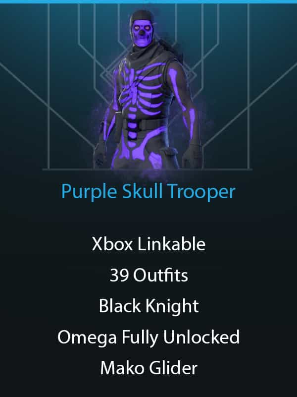 Purple Skull Trooper | 39 Outfits | Xbox Linkable | Omega Fully Unlocked