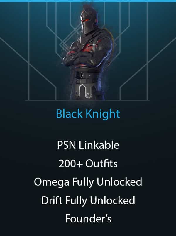 Black Knight | PSN Linkable | 204 Outfits | The Reaper | Omega Fully Unlocked