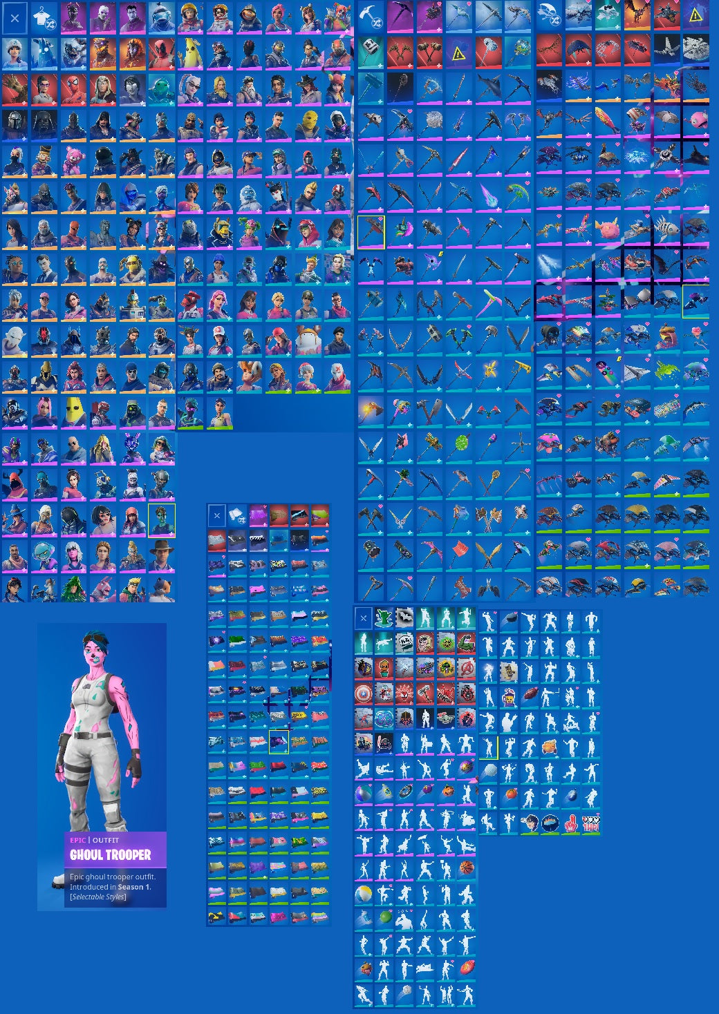 OG Pink Ghoul Trooper | 168 Outfits | All Console Linkable | Black Knight | Raider's Revenge