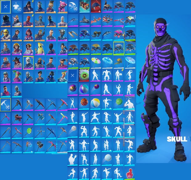 Purple Skull Trooper | Xbox Linkable | 36 Skins | The Reaper | Omega | Drift
