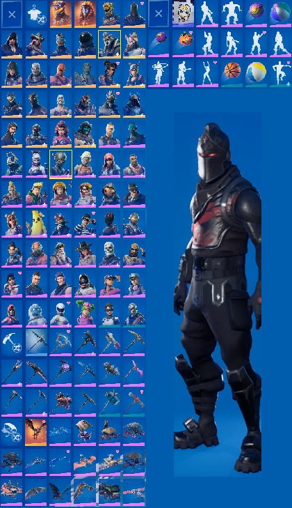 Black Knight | Xbox and PSN Linkable | 78 Outfits | The Reaper | Omega | Drift