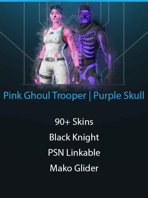 OG Pink Ghoul Trooper | OG Purple Skull Trooper | PSN Linkable | 90+ Skins | Black Knight