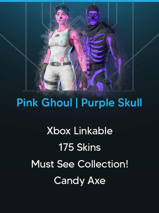 175 Skins | Pink Ghoul Trooper | Purple Skull Trooper | The Reaper | Candy Axe | Xbox Linkable
