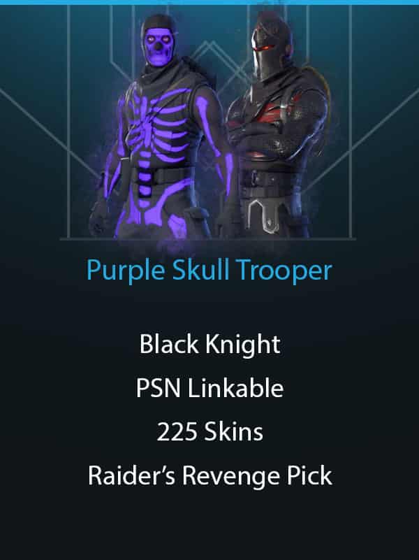 Purple Skull Trooper | Raider's Revenge Pick | 225 Skins | PSN Linkable