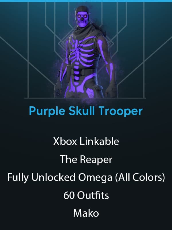 Purple Skull Trooper | Xbox Linkable | The Reaper | Fully Unlocked Omega