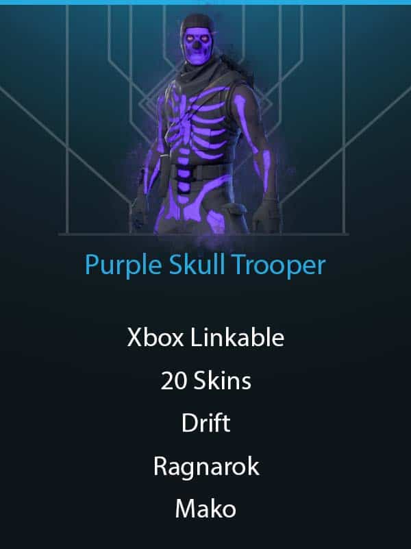 Purple Skull Trooper | 20 Skins | Drift | Ragnarok