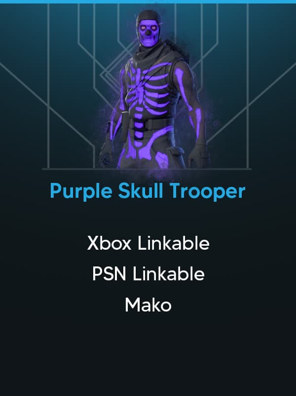 PSN and Xbox Linkable | Purple Skull Trooper | Mako | Great Value!