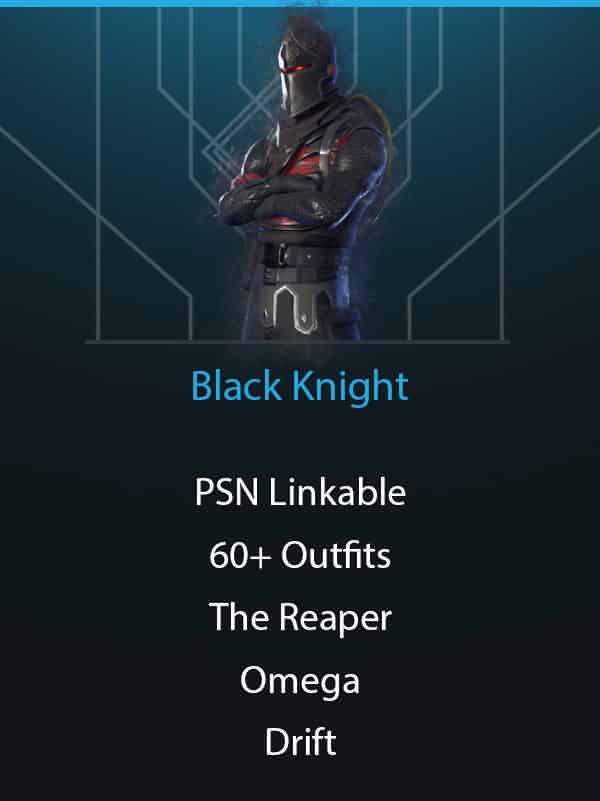 Black Knight | The Reaper | PSN Linkable | 60+ Outfits | Drift | Ragnarok