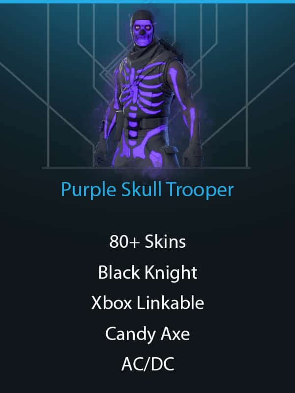 OG Purple Skull Trooper | Xbox Linkable | 80+ Skins | Black Knight | Drift and Omega Fully Unlocked