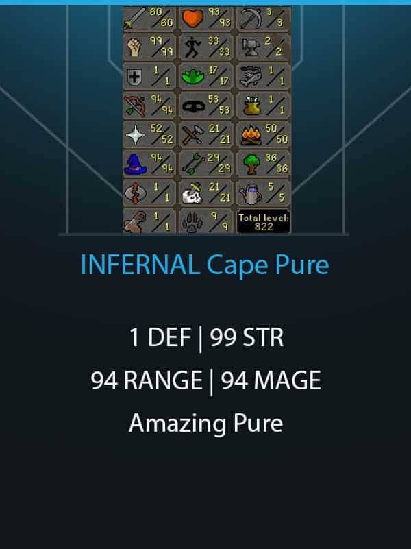 INFERNAL Cape Pure | 1 Def | 99 STR | 94 RANGE | 94 MAGE