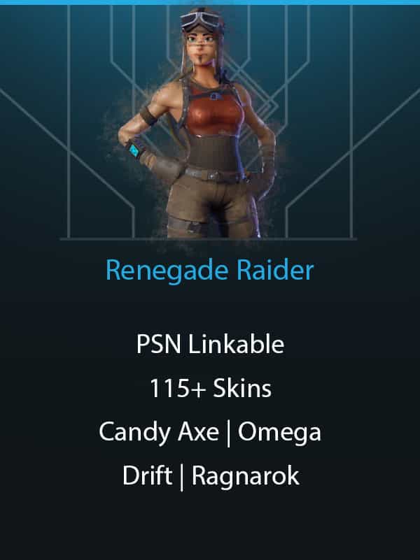 Renegade Raider | PSN Linkable | 115+ Skins | Mako | Power Chord | Omega | Drift