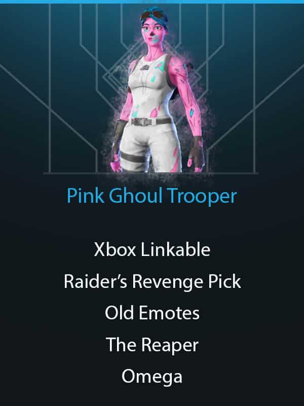 OG Pink Ghoul Trooper | Raider's Revenge Pick | Xbox Linkable | 30+ Skins | Omega | Reaper