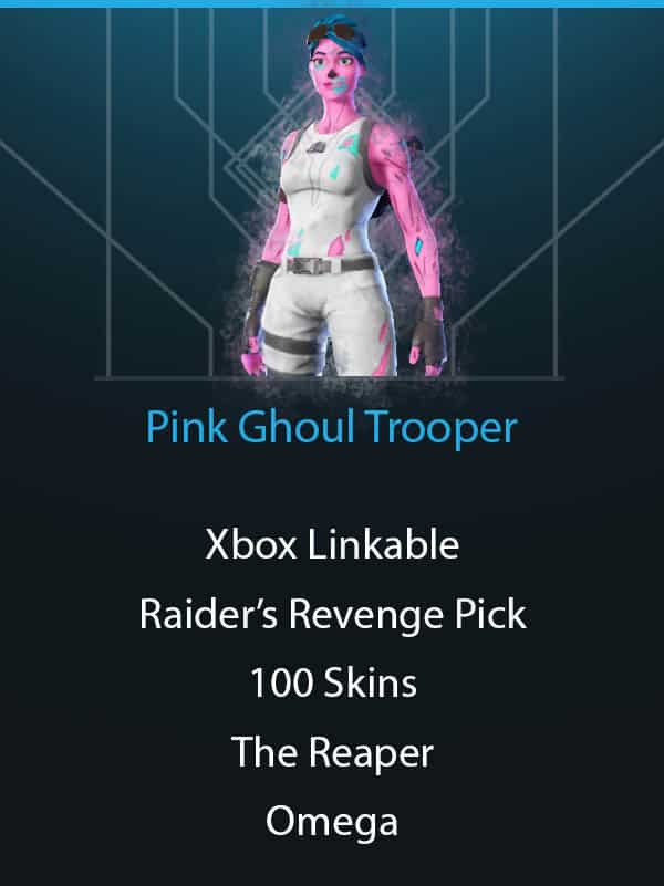 Pink Ghoul Trooper | 100 Skins | Raider's Revenge | Candy Axe | Xbox Linkable