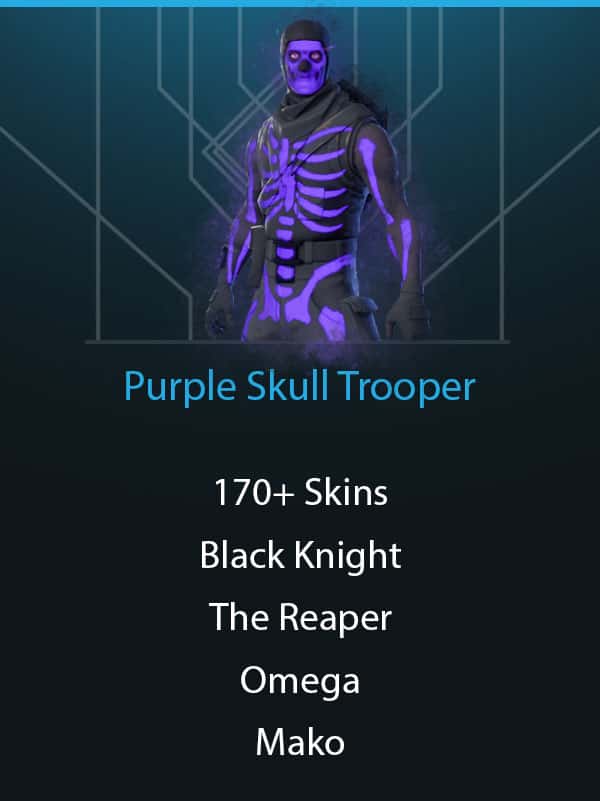 Purple Skull Trooper | Black Knight | 175 Skins | Mako | Kylo Ren | Tracis Scott | Ninja