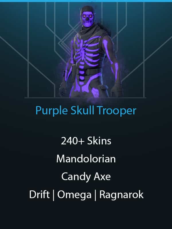 240+ Skins | OG Purple Skull Trooper | Candy Axe | Mando