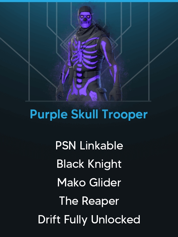 Purple Skull Trooper | Black Knight | PSN Linkable | Omega | The Reaper