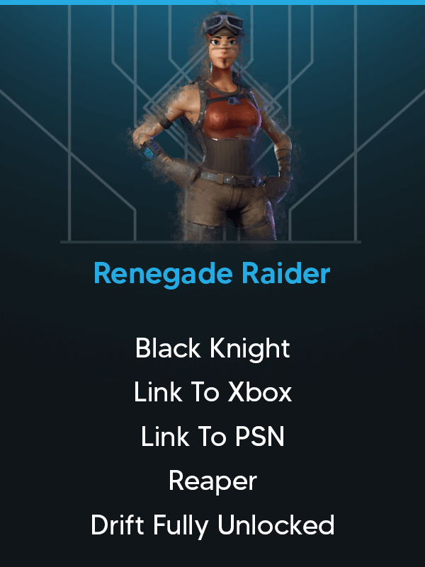 OG Account | Renegade Raider | Linkable to Xbox and PSN | Must See!