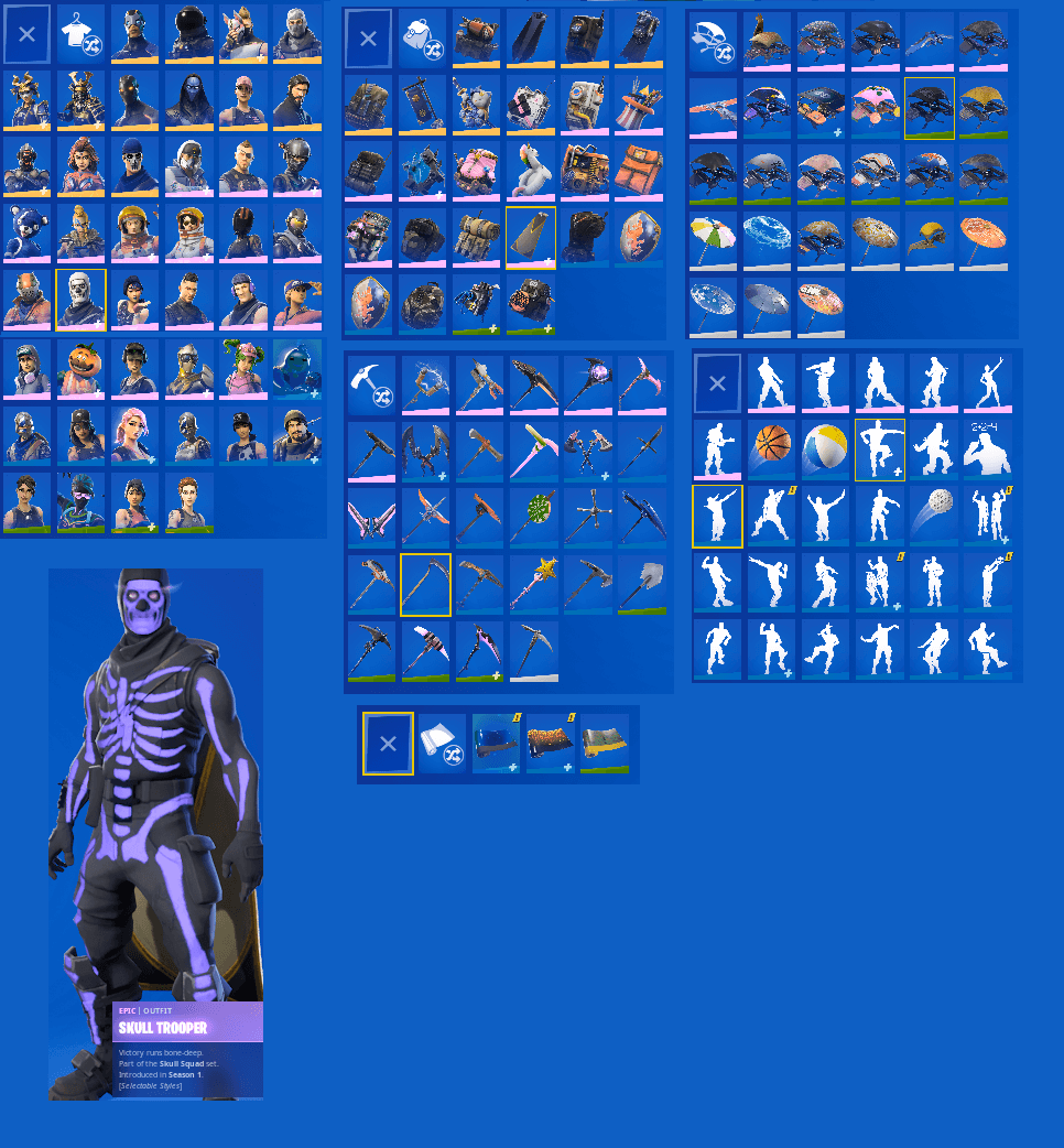 Purple Skull Trooper | The Reaper | Omega | Drift | 44 Skins | Mako