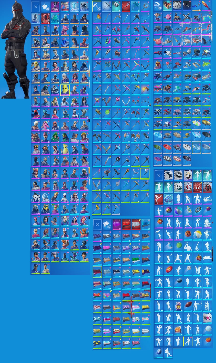 Black Knight | Xbox and PSN Linkable | 132 Outfits | The Reaper | Omega | Drift | Candy Axe