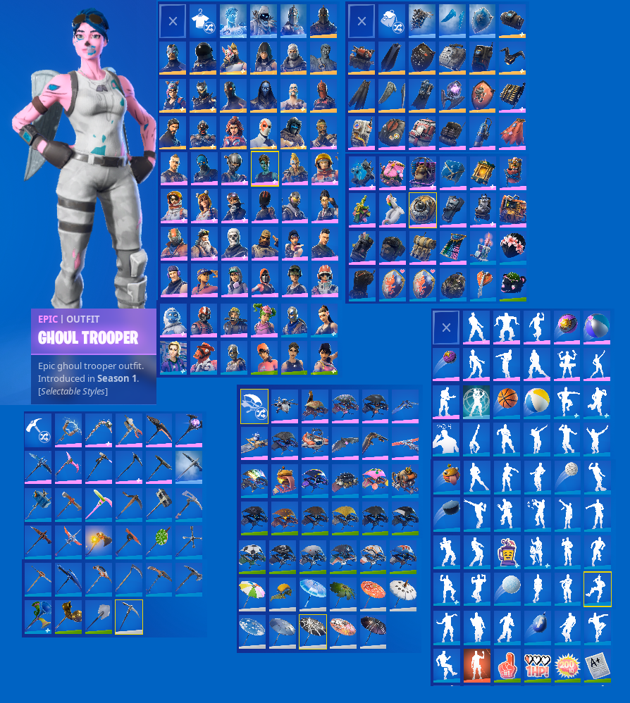 OG Pink Ghoul | Purple Skull Trooper | Black Knight | 58 Skins | The Reaper | Candy Axe | AC/DC