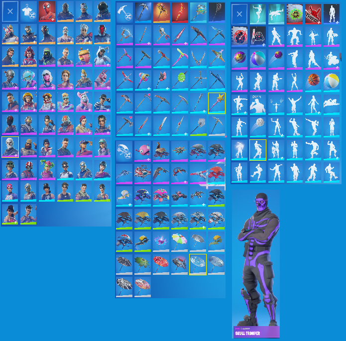 OG Purple Skull | Xbox and PSN Linkable | 54 SKins | Black Knight | Omega