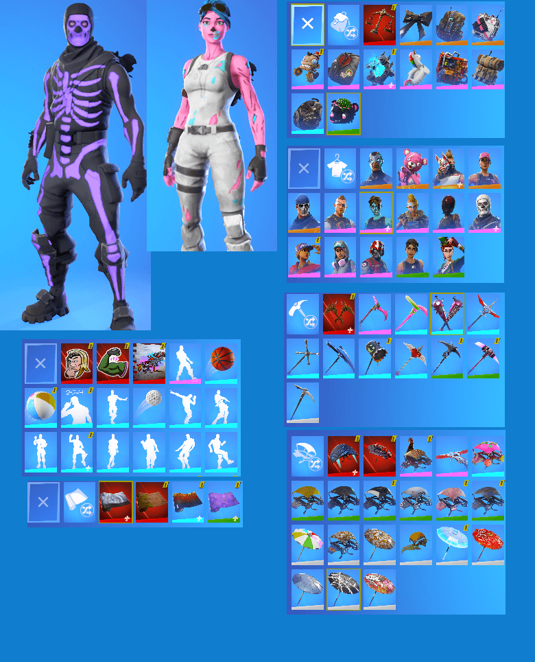 Pink Ghoul Trooper | Purple Skull Trooper | XBOX and PSN Linkable | Must See!